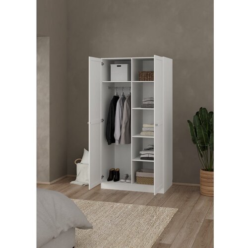 Tvilum Bela garderobna omara 99x200x62 cm Billund &amp;ndash; Slike