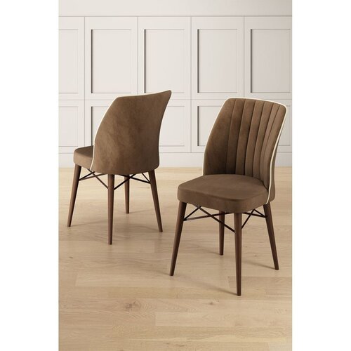 Hanah home Nuna - Brown Brown Chair Set (2 Pieces) Slike