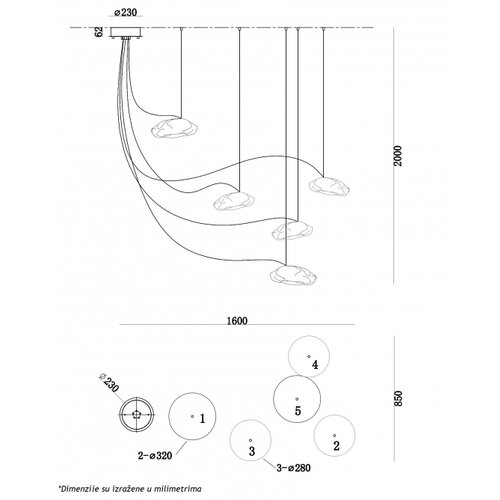 Bb Link MONARI 1 LUSTER 25W 3000K Cene