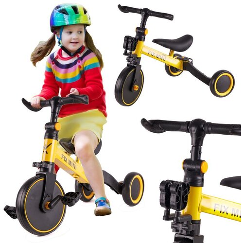  Trike Fix mini 3u1 tricikl s pedalama žuti Cene