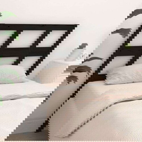  Uzglavlje za krevet crno 95 5 x 4 x 100 cm od masivne borovine Cene