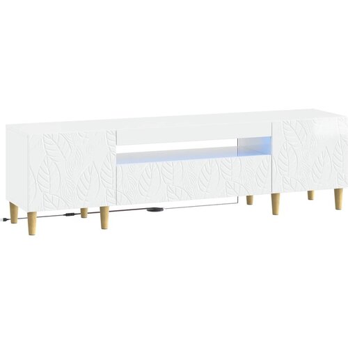 vidaXL LED TV kabinet DELFT 153 x 35 x 43 cm Bijela visokog sjaja - Bijela visokog sjaja Cijene