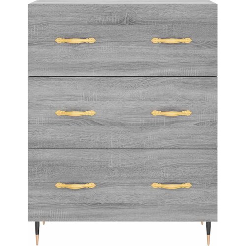 Visoka komoda siva sonome 69,5x34x180 cm od konstruiranog drva Slike