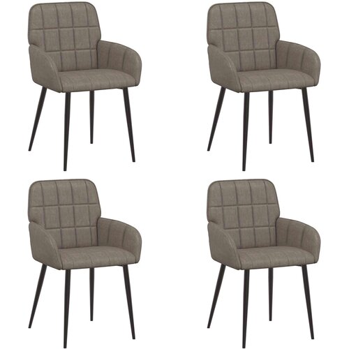 vidaXL Trpezarijske stolice 4 kom. Umjetna koža Siva 57 x 50 x 85 cm - Siva 4 Cijene