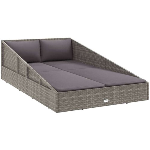 VidaXL Vrtni krevet sivi 110x200 cm od poliratana Slike
