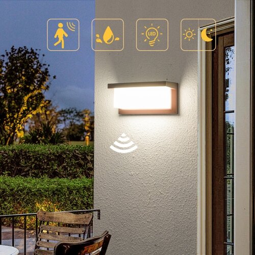  Brilagi - LED spolja&amp;scaron;nje zidno svetlo sa senzorom BRICKY LED/12W/230V, braon, IP54 Slike