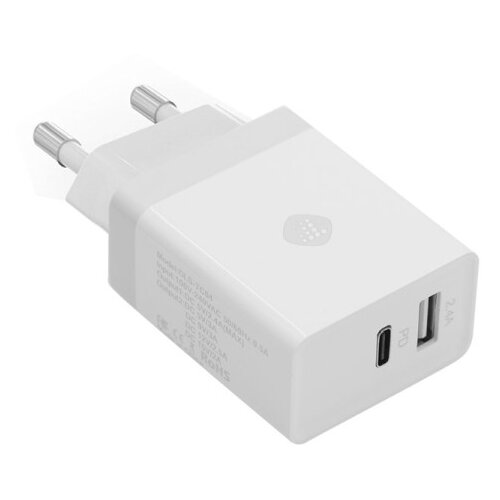 Teracell kućni punjač evolution DLSTC04 fast ubs 2,4A + pd max 3A microusb kabel beli 040653 Cene