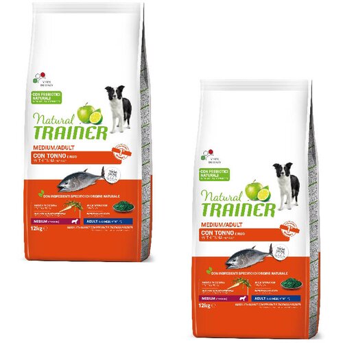 Natural trainer Adult Medium - riba in riž 2 x 12 kg Cene