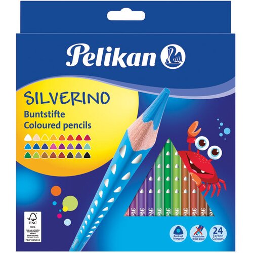  Boje drvene 24boje silverino pelikan 700665 blister Cene