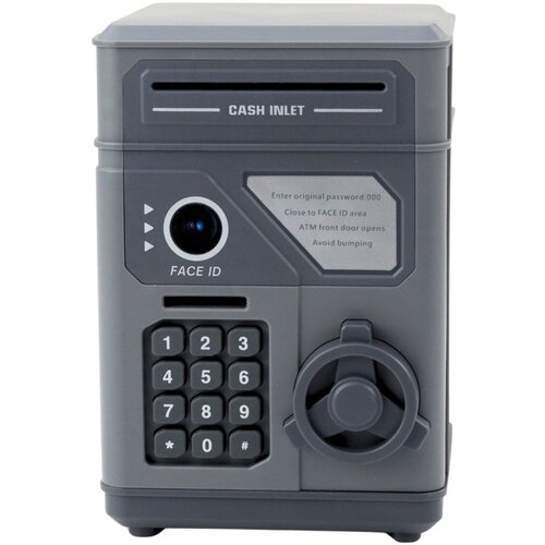 Electronic Safe ATM Piggy Bank with PIN for Children Gray Slike