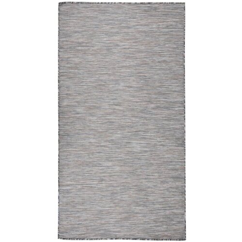 Vanjski tepih ravnog tkanja 80 x 150 cm smeđe-crni Slike