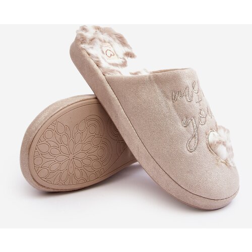 Kesi Beige women&amp;#039;s shiny slippers Geraja Slike