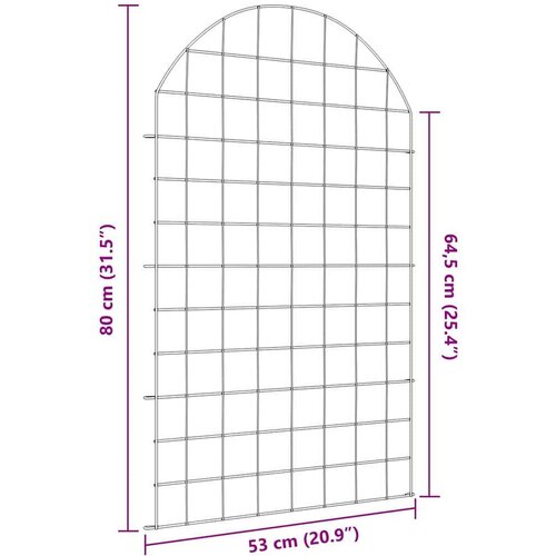 VidaXL Set ograde za ribnjak 8 pcs Zelena 50 x 80 cm Čelik Slike
