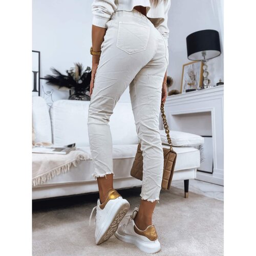 DStreet MIKI women&amp;#039;s light beige pants UY1342 Slike