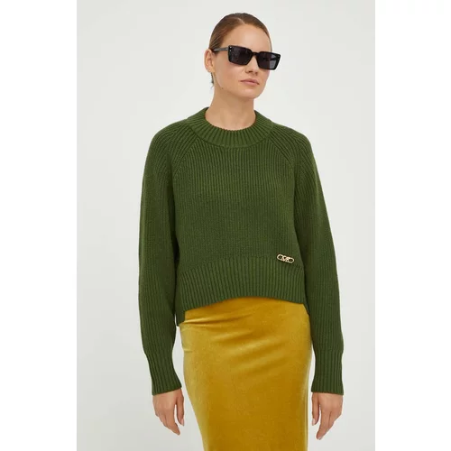 Michael Kors Vuneni pulover za žene, boja: zelena