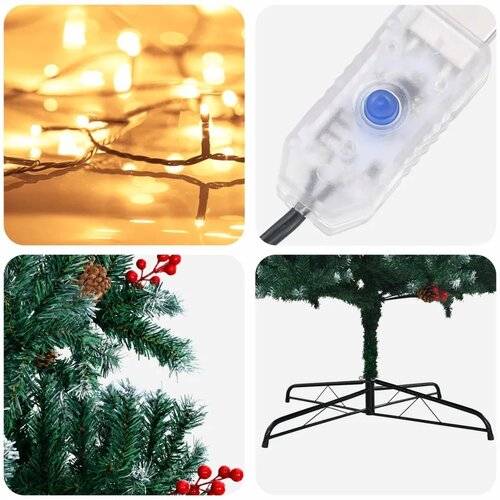  Umjetno božićno drvce s nogom 400 cm 600 LED lampica - 400 cm s LED svjetlima Slike