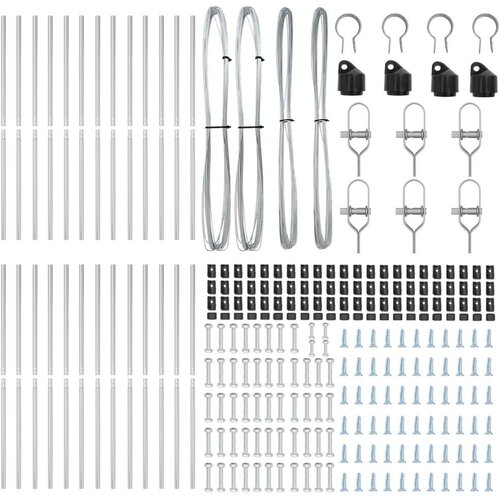  Stupovi ograde 26 kom &amp;Oslash;32 mm 150 cm Galvanizirani čelik Slike