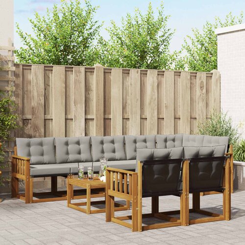  Set vanjskih sofa 9 kom. Prirodna i svijetlo siva Cijene