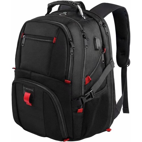 Venisymlis 50L moški potovalni nahrbtnik z USB vhodom, primeren za 17" prenosnik - črn, (22125797) Cene