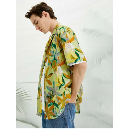 Koton Floral Print Shirt with Short Sleeves