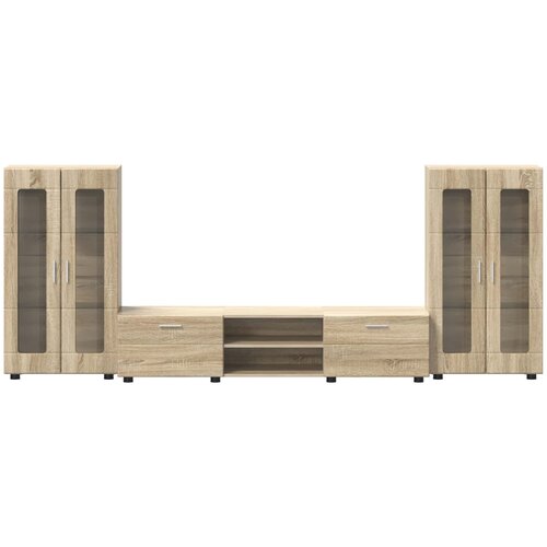  Set TV komoda FLORIN 3 pcs Sonoma hrast Konstruirano drvo Slike