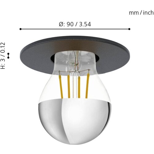 Eglo 99061 - Stropno svetlo SALUZZO 1xE27/40W/230V Slike