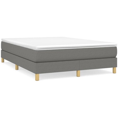 Maison Chic Posteljni okvirji - Dvoposteljna postelja - Zakonska postelja brez vzmetnice temno siv 140x190 cm blago, (21670752) Slike