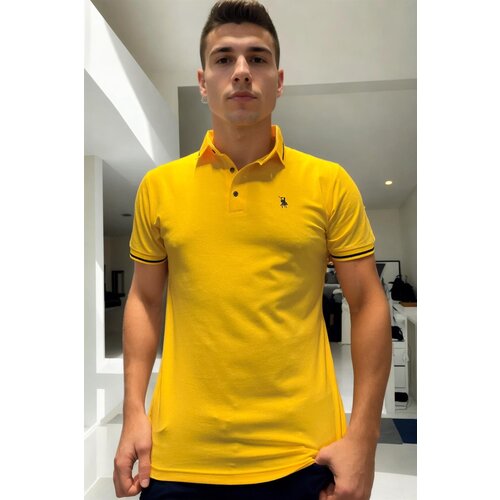 Dewberry T8586 MEN'S POLO NECK T-SHIRT-PLAIN YELLOW Cijene