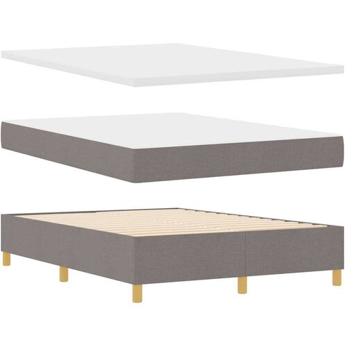 Box spring krevet Sivo-smeđa 140 x 190 cm tkanina Slike