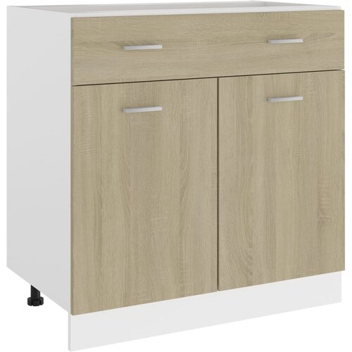 vidaXL Spodnja omarica s predalom sonoma hrast 80x46x81,5cm iverna pl., (20623025) Cene