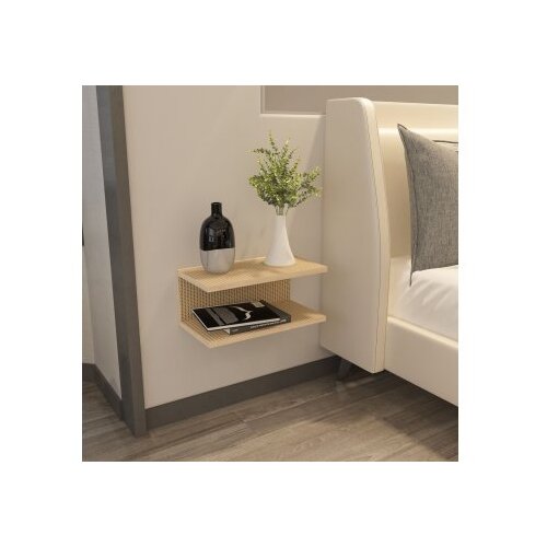 Hanah home Noćni stočić Ramira, 45x19.6x23.8 cm, Krem Slike
