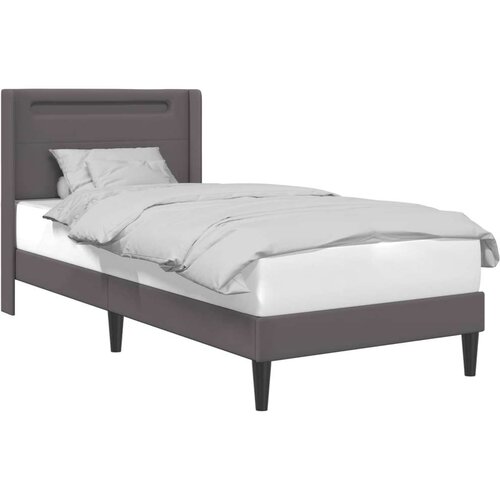  Okvir za krevet Siva 90 x 190 cm Umjetna koža - Siva 90 x 190 cm Cijene