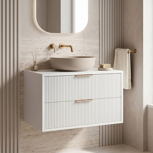 Rea Kopalni&scaron;ka omarica pod umivalnikom Mono 80cm White Cene