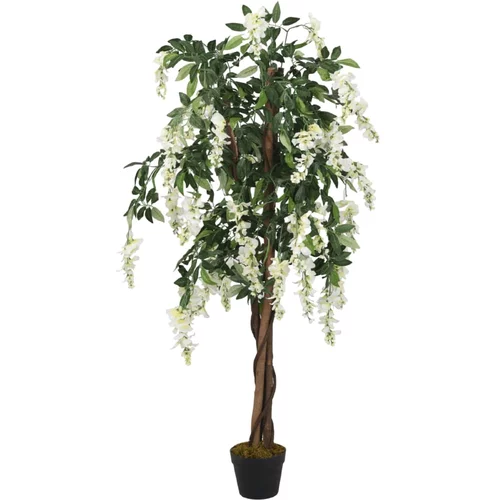 vidaXL Umjetno stablo glicinije 840 listova 150 cm zeleno-bijelo