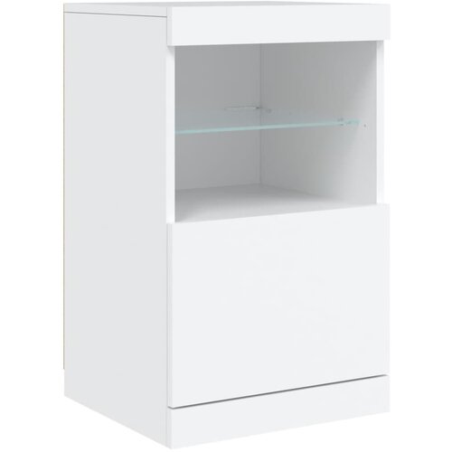  Komoda s LED svjetlima bijela 41x37x67 cm Slike