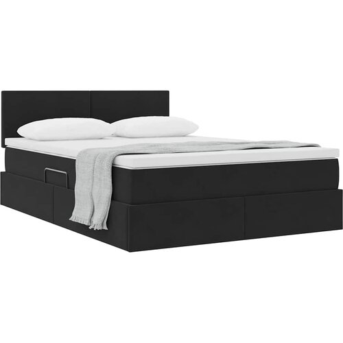  Krevet s od storage s madracem Crna 140 x 200 cm Bar&amp;scaron;un Slike