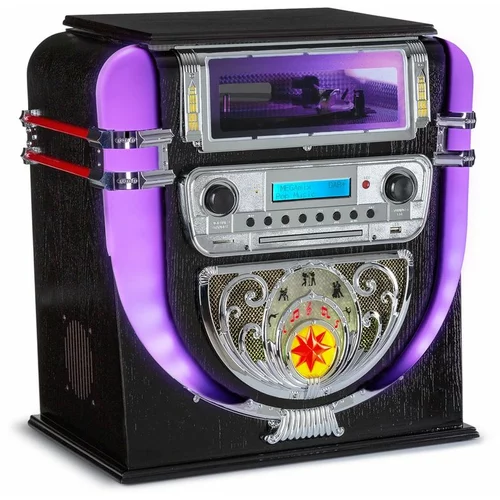 Auna Graceland Mini, Jukebox, CD-predvajalnik, predvajalnik plošč, radijski sprejemnik DAB+/FM, LED