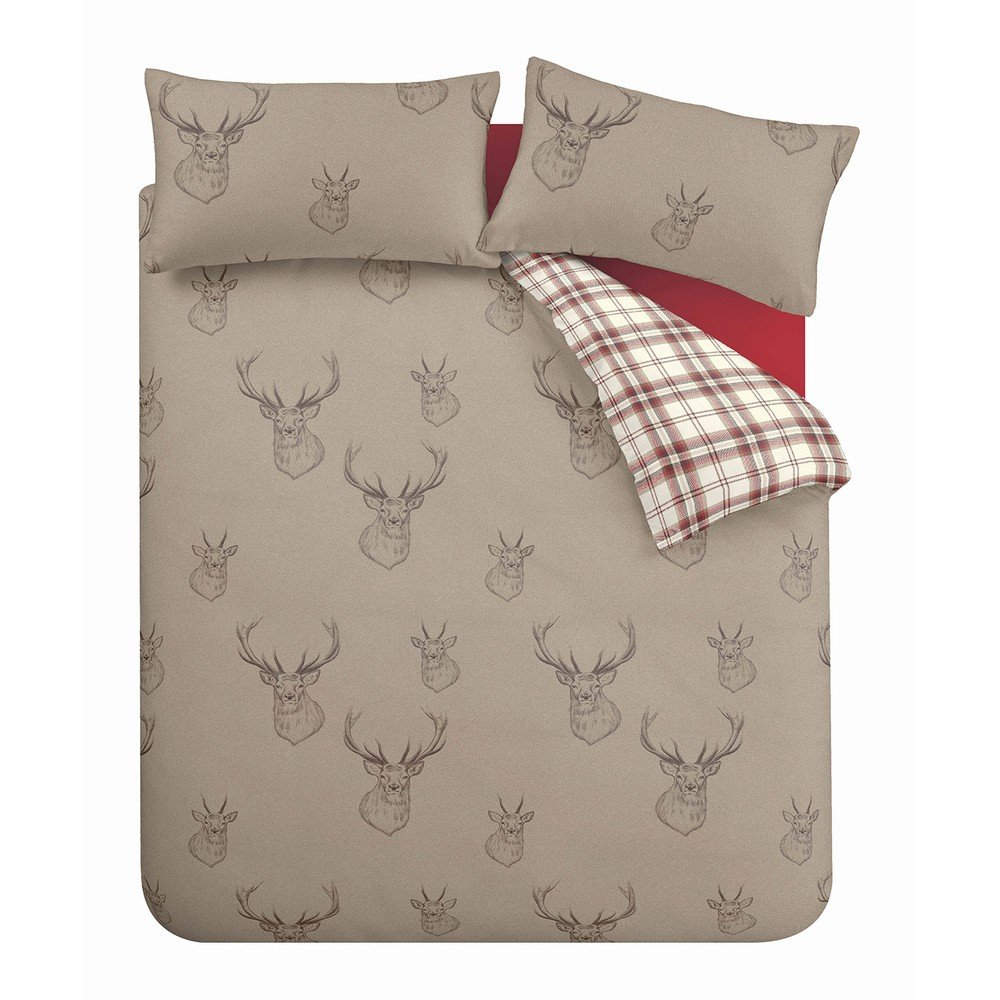 Catherine Lansfield Bež 3-dijelna posteljina za bračni krevet/za produženi krevet 230x220 cm Stag &ndash; Cijene