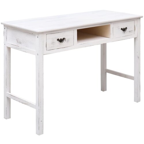 vidaXL Konzolni stol antikni bijeli 110 x 45 x 76 cm drveni Cijene