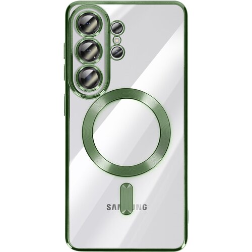 AVIZAR Ovitek za Galaxy S26 Ultra, združljiv z MagSafe, s kromiranim robom, Zelena, (5000190330) Cene