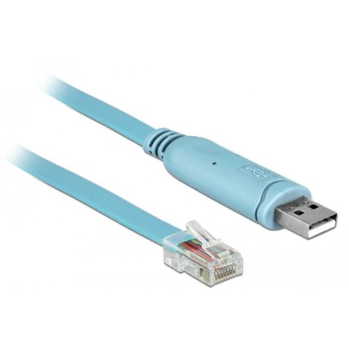 Delock Adapter USB 2.0 Type-A male > 1 x Serial RS-232 RJ45 male 2.0 m blue Cijene