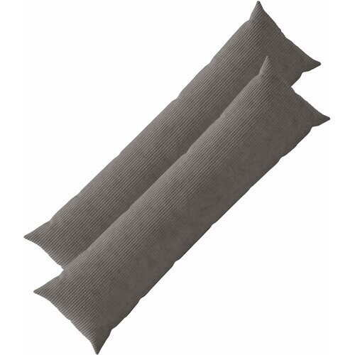 Presvlaka za jastuk 2 pcs HEERLEN Tamnosiva 40 x 145 cm Kord Cene