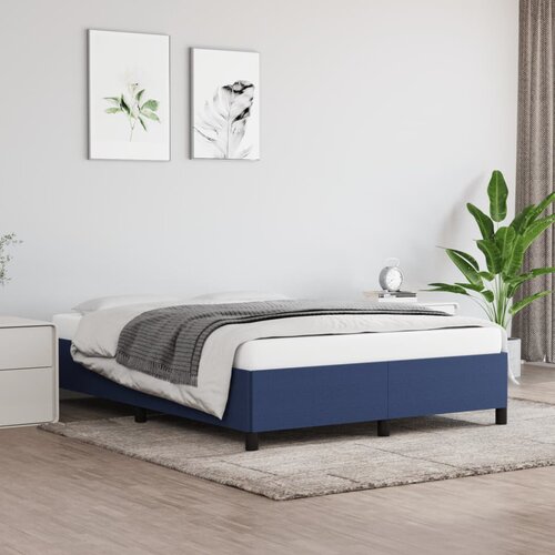  Okvir za krevet bez madraca plavi 140 x 190 cm od tkanine Cene