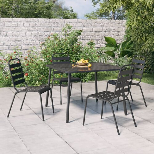 VidaXL Vrtni stol antracit 100x100x71 cm čelični Slike