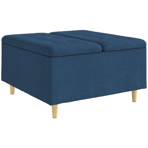  Stolica s dugmadi s jastukom Plava 80 x 80 x 45 cm tkanina Slike