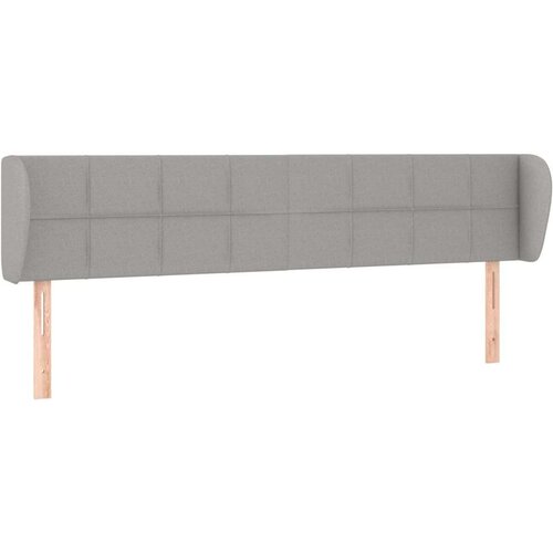  Uzglavlje s u&amp;scaron;ima svjetlosivi 203x23x78/88 cm od tkanine Slike