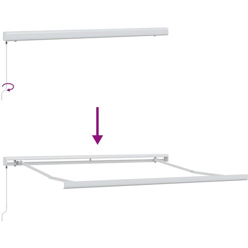  Povlačivi tende Svijetlo siva i bijela. 350 x 250 cm Slike