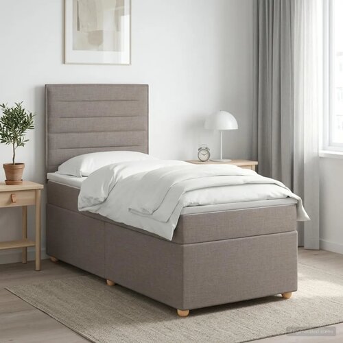  Boxspring krevet s madracem Sivosmeđa 100 x 200 cm Tkanina - Sivosmeđa 100 x 200 cm Dizajn linija Cene