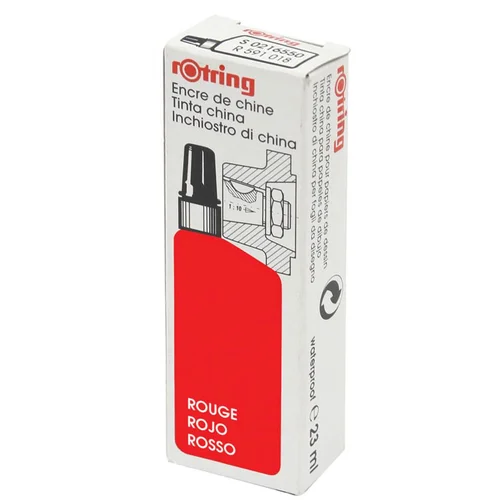 Rotring Tuš za Isograph, rdeč, 23ml