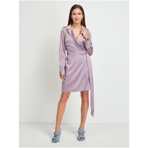 Guess Light Purple Women's Shiny Wrap Dress - Women Slike